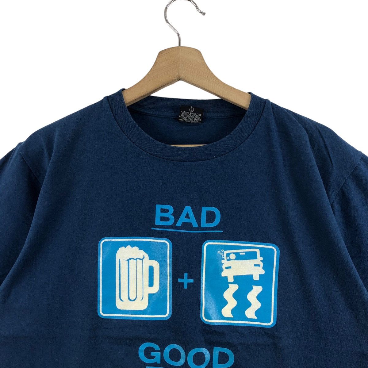 Vintage Vintage Bad Good Graphics T-Shirt Size US L / EU 52-54 / 3 - 2 Thumbnail