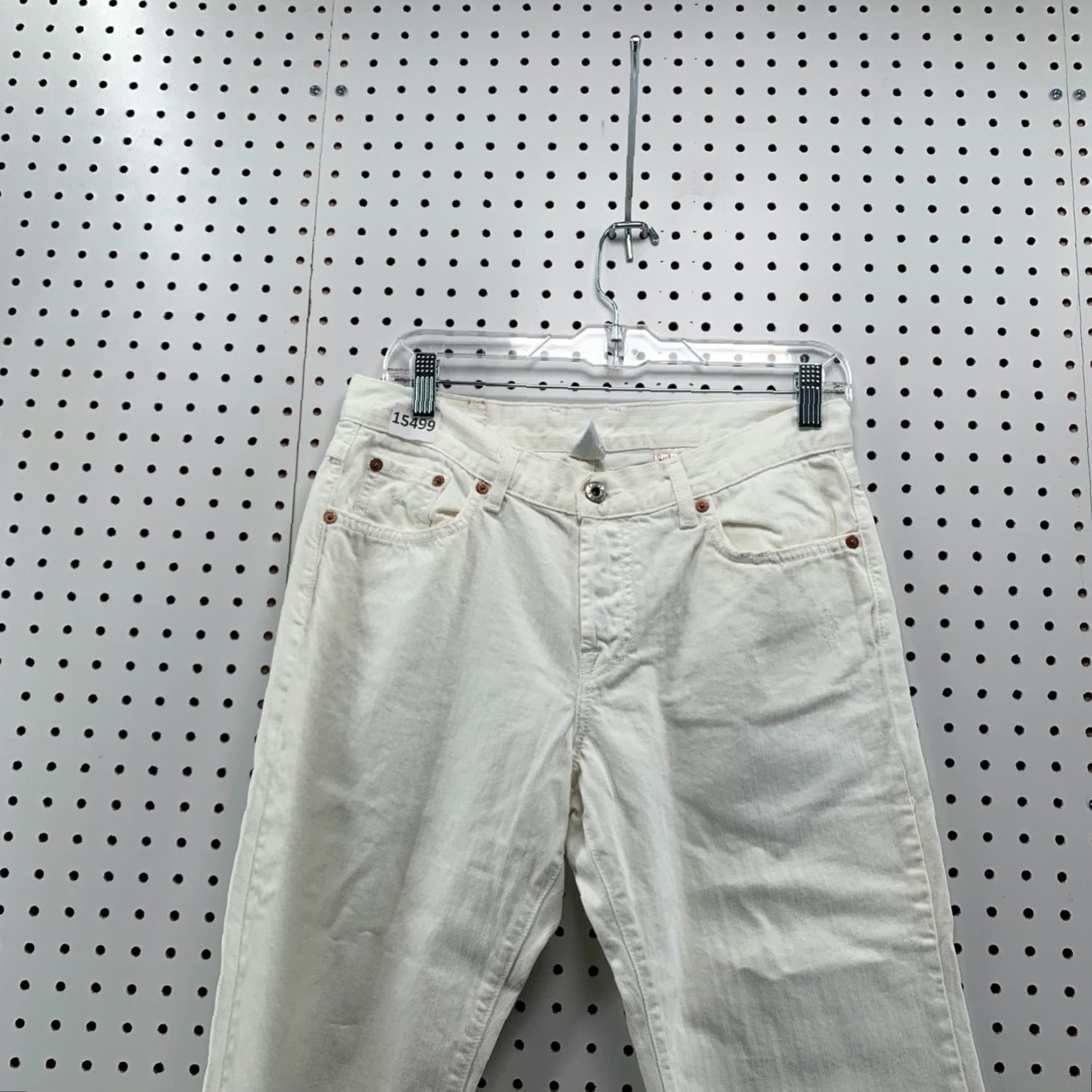 Lucky Brand VINTAGE Lucky Brand Jeans Main Selling Point White Dungarees Capris 32x23 Women 8/29 USA 1990s Womens Jeans Size 30" / US 8 / IT 44 - 5 Thumbnail