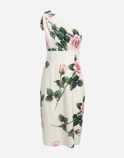 o1y0825 One-Shoulder Midi Dress in Multicolor
