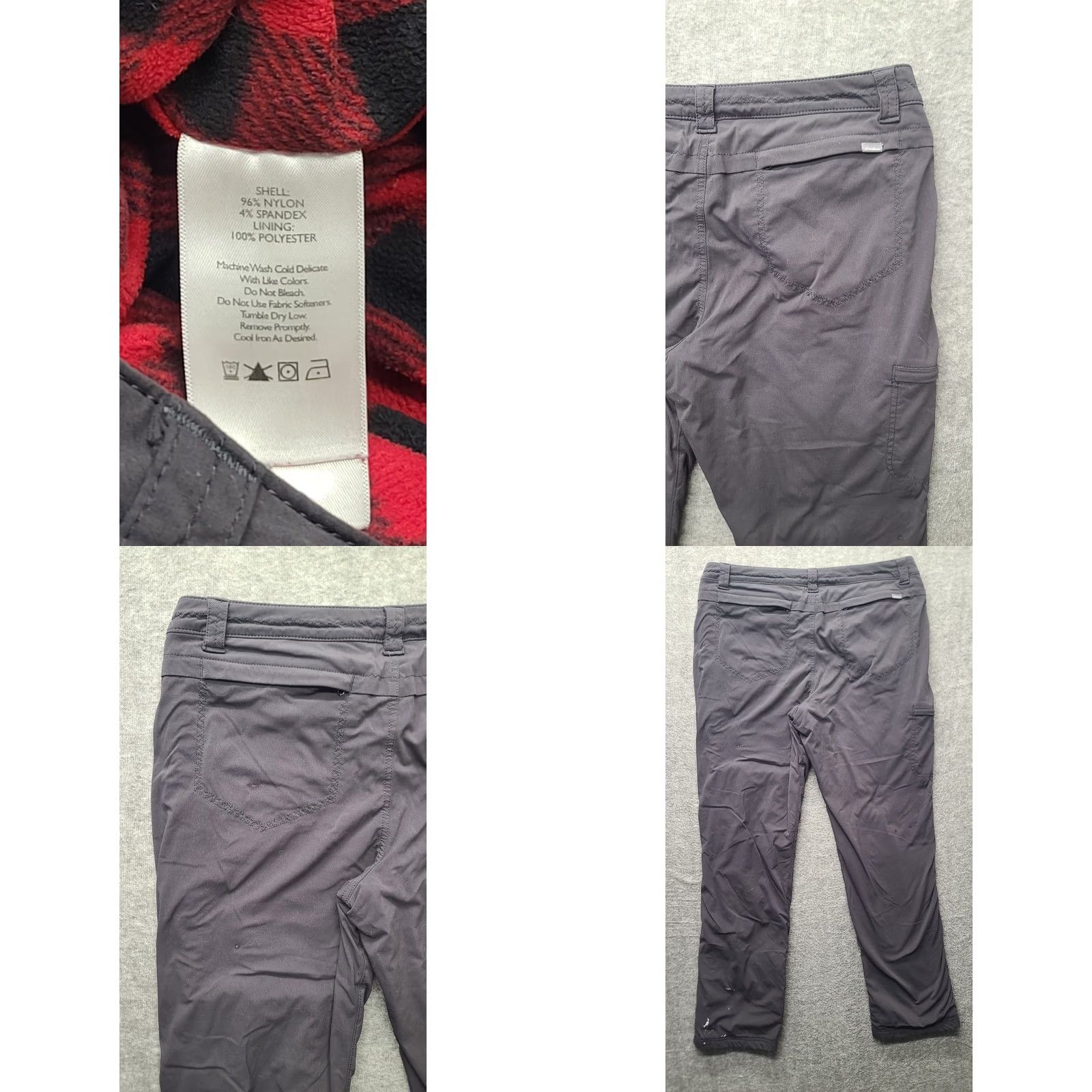 Eddie Bauer Eddie Bauer Womens Pants Casual Workwear 12 Bootcut Pockets Relaxed 31in Inseam Black Nylon Polyester Spandex Lined Flannel Outdoors Cargo Size 34" / US 12 / IT 48 - 8 Thumbnail