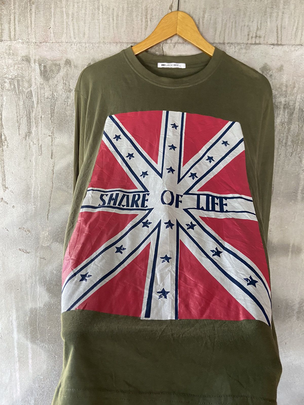image of If Six Was Nine x Ppfm Share Of Life Black Bee Long Sleeve in Green, Men's (Size Large)