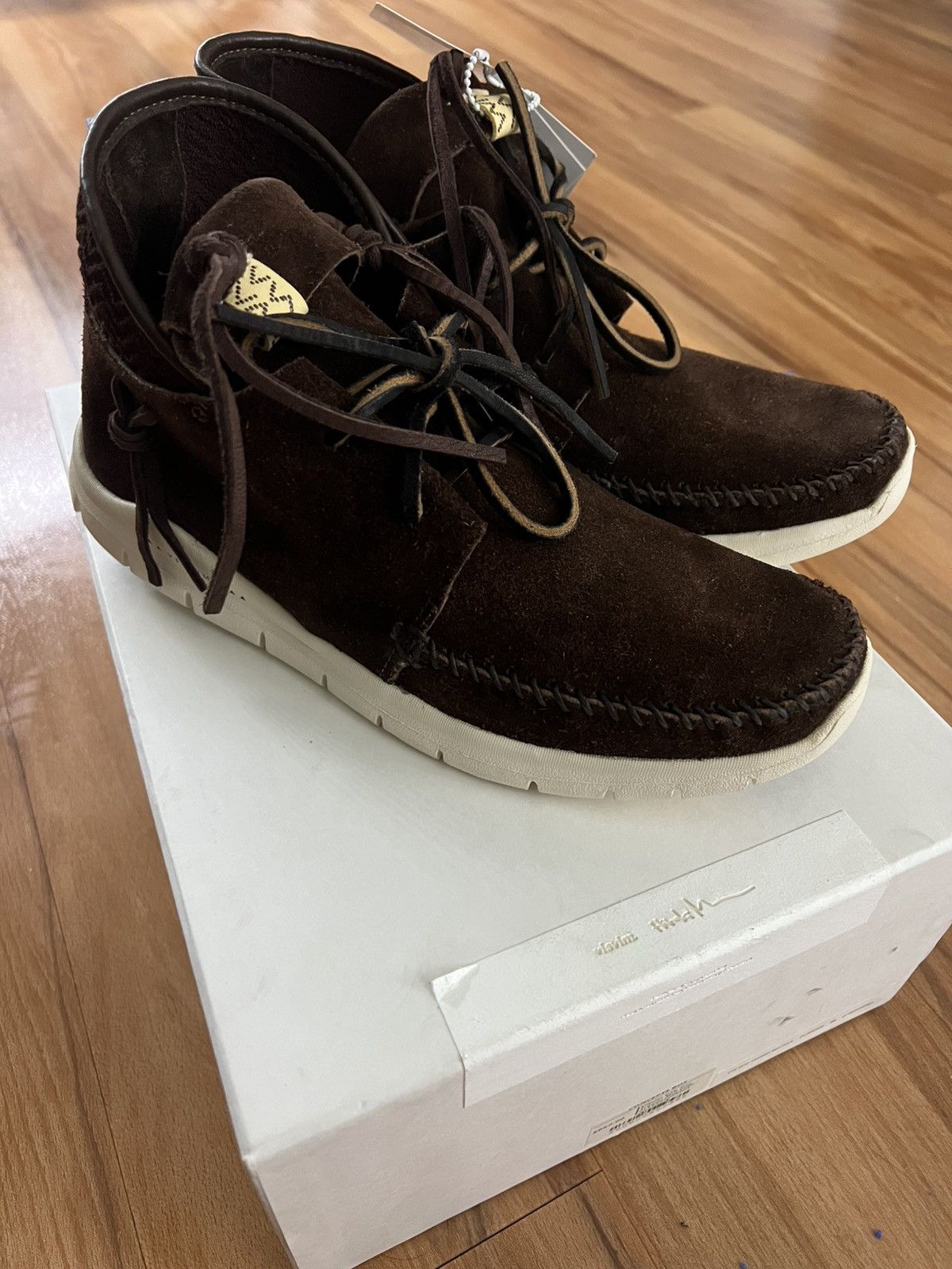 VISVIM UTE MOC TRAINER MID-FOLK DARK BROWN BROWN