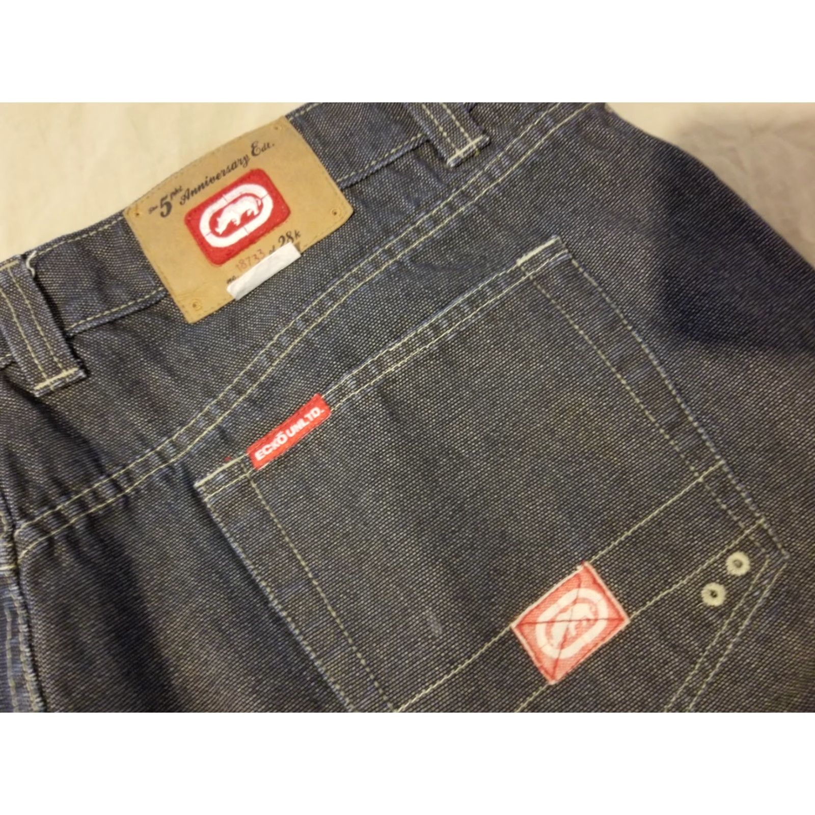 Ecko Unltd. VINTAGE Ecko Unlimited Jeans Denim 42x28 28in Inseam 5-Pocket Men Blue 90s Hip Hop Wide-Leg Jeans Mens Size US 42 / EU 58 - 6 Thumbnail