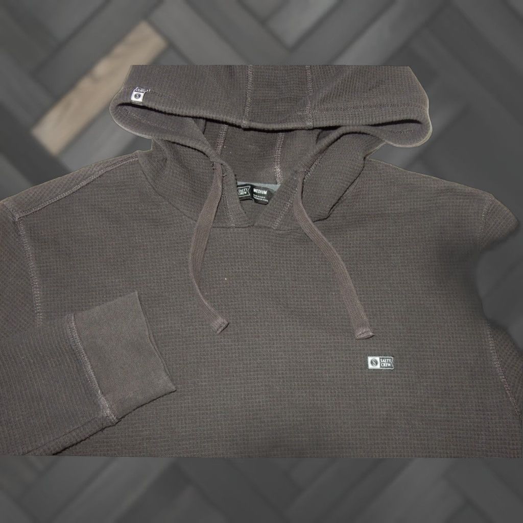 Vintage Salty Crew Men's Pullover Sweater Gray Medium Cotton Blend Size US M / EU 48-50 / 2 - 1 Thumbnail
