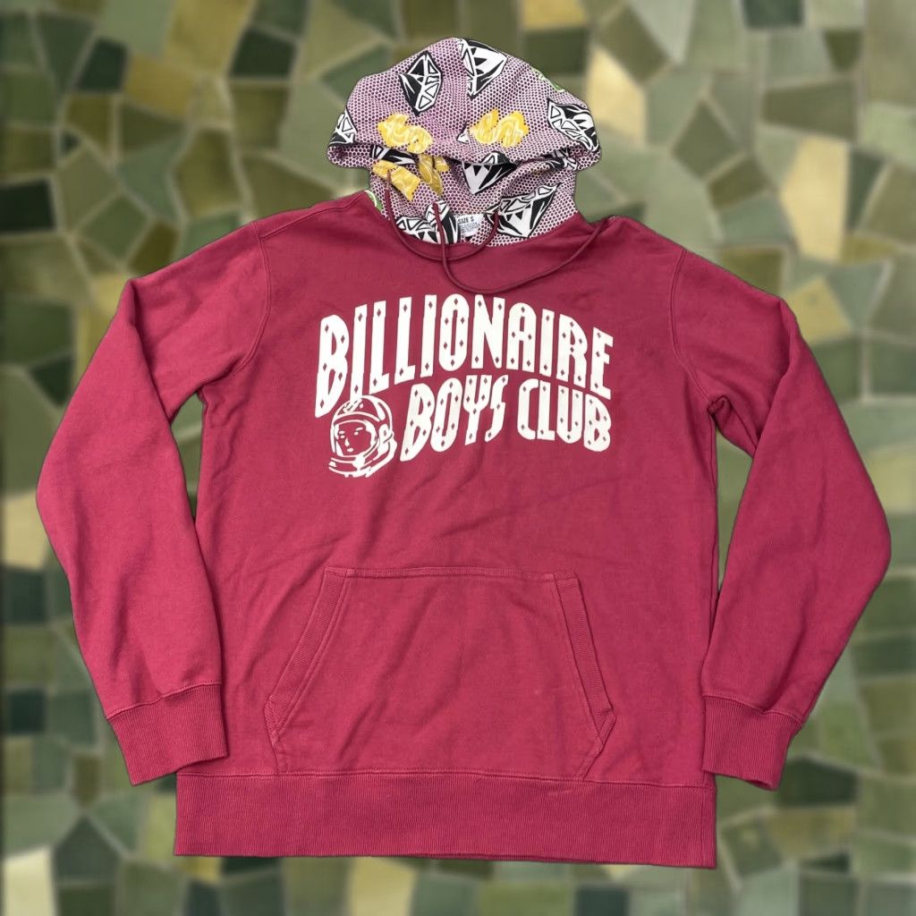 Billionaire Boys Club Billionaire Boys Club Hoodie Mens Small Burgundy Pullover Graphic Print Astronaut Space Logo Knit Pockets Hooded Size US S / EU 44-46 / 1 - 1 Thumbnail