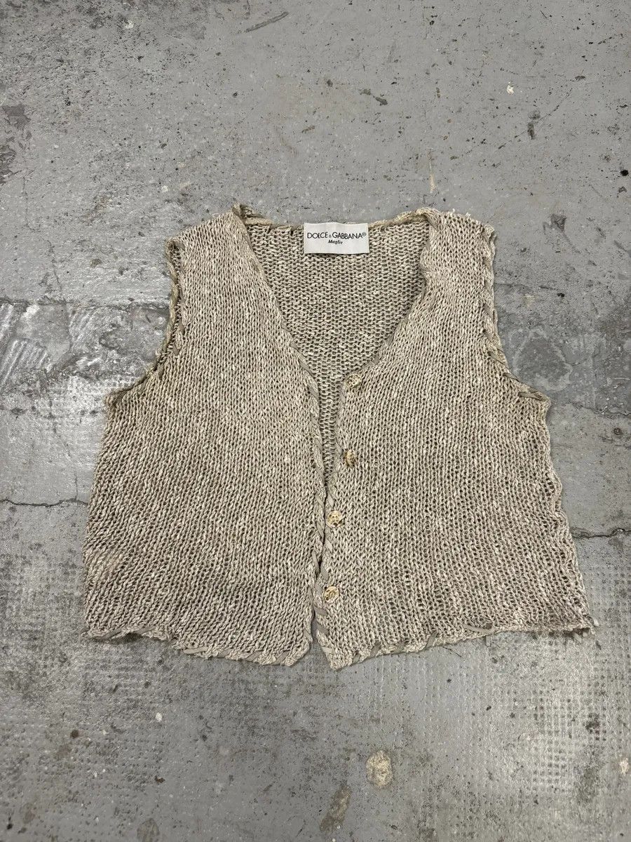 Dolce & Gabbana AW1994 Dolce & Gabbana Beige Cardigan Size XS / US 0-2 / IT 36-38 - 4 Thumbnail
