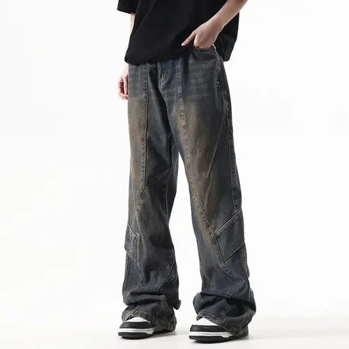 Japanese Brand × Jean Washed distressed split panel cargo jeans Size US 32 / EU 48 - 3 Thumbnail