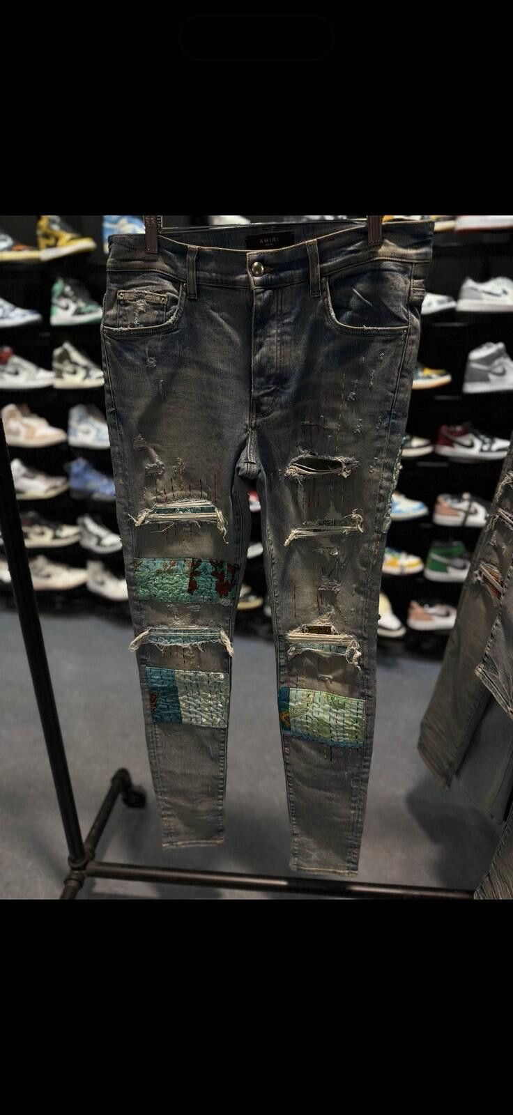 Amiri Size 33 - Amiri Blue Pants Patch Jeans 100% Authentic Size US 33 - 3 Thumbnail