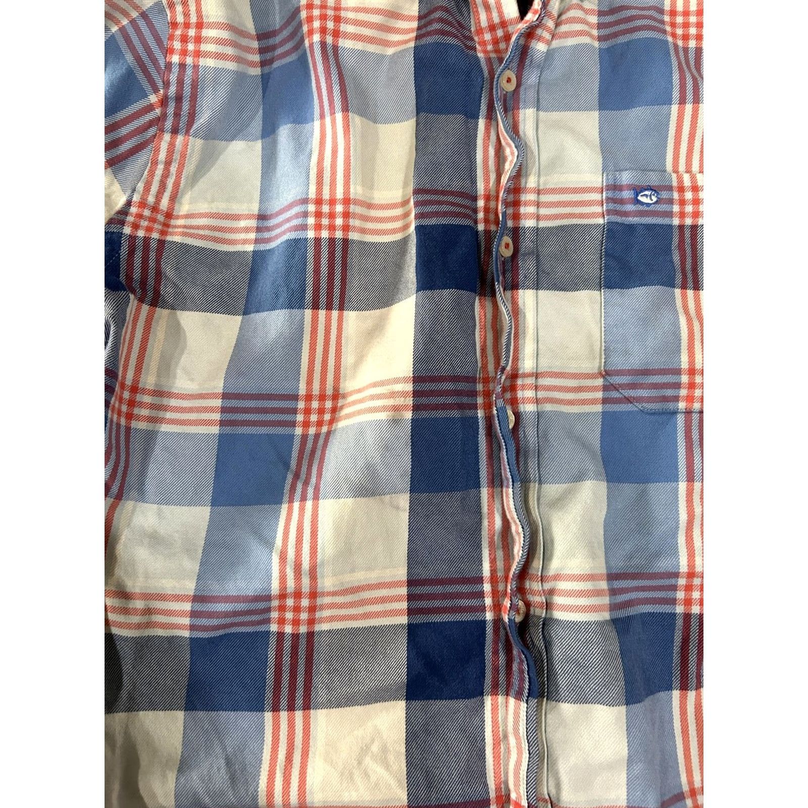 Southern Tide Southern Tide Shirt Mens Small Blue Red Plaid Button Long Sleeve Classic Fit Size US S / EU 44-46 / 1 - 4 Thumbnail