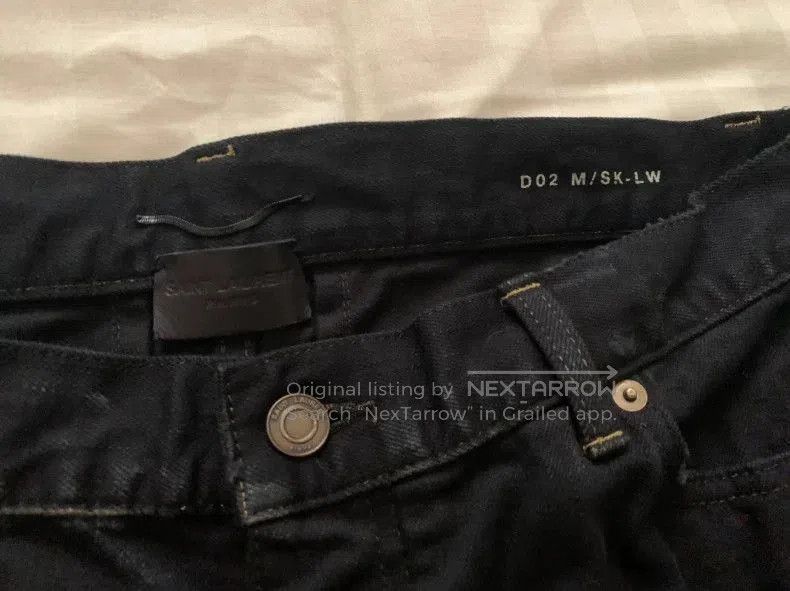 Saint Laurent Paris Saint Laurent Distressed Black Denim Jeans. Size US 33 - 4 Thumbnail