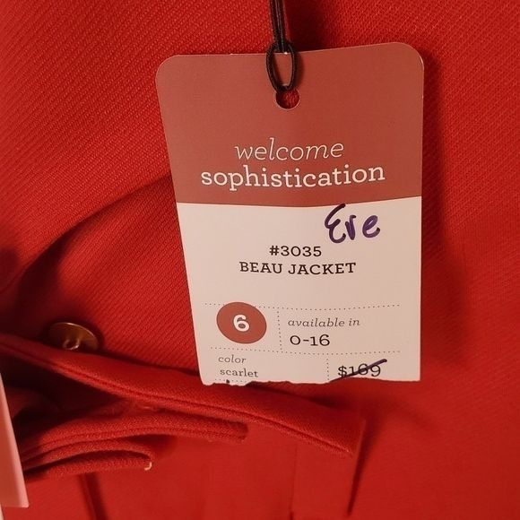 Vintage Cabi Beau Red Lined Long Slv Bow Closure Sz 6 Jacket Size M / US 6-8 / IT 42-44 - 9 Thumbnail