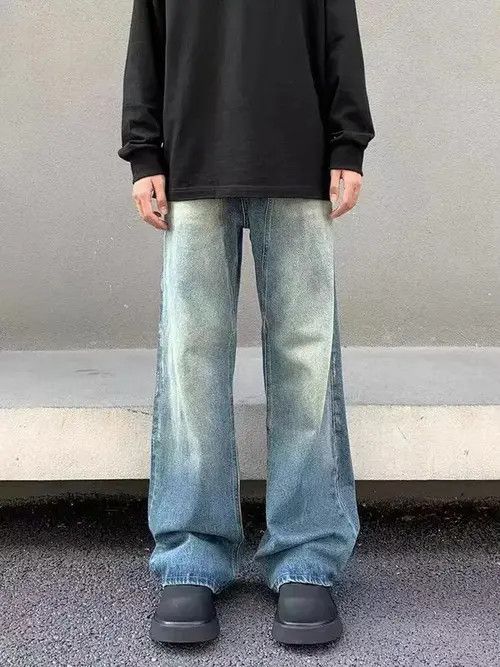 Japanese Brand Vintage vibe style washed and aged blue micro jeans Size US 32 / EU 48 - 6 Thumbnail