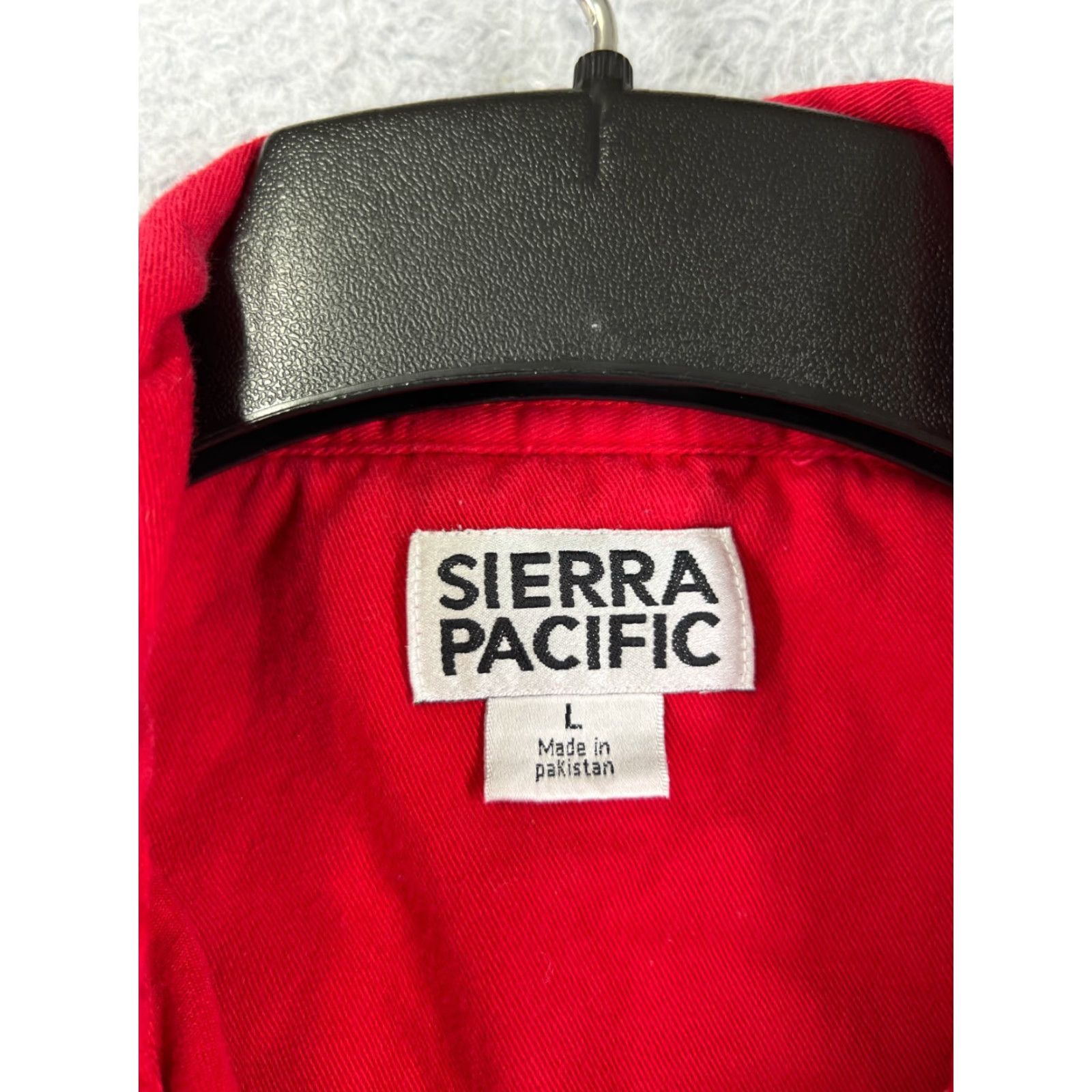 Vintage Sierra Pacific Shirt Mens Large Red Solid 100% Cotton Twill Long Sleeve Button-Up Shirt With Pocket Size US L / EU 52-54 / 3 - 3 Thumbnail