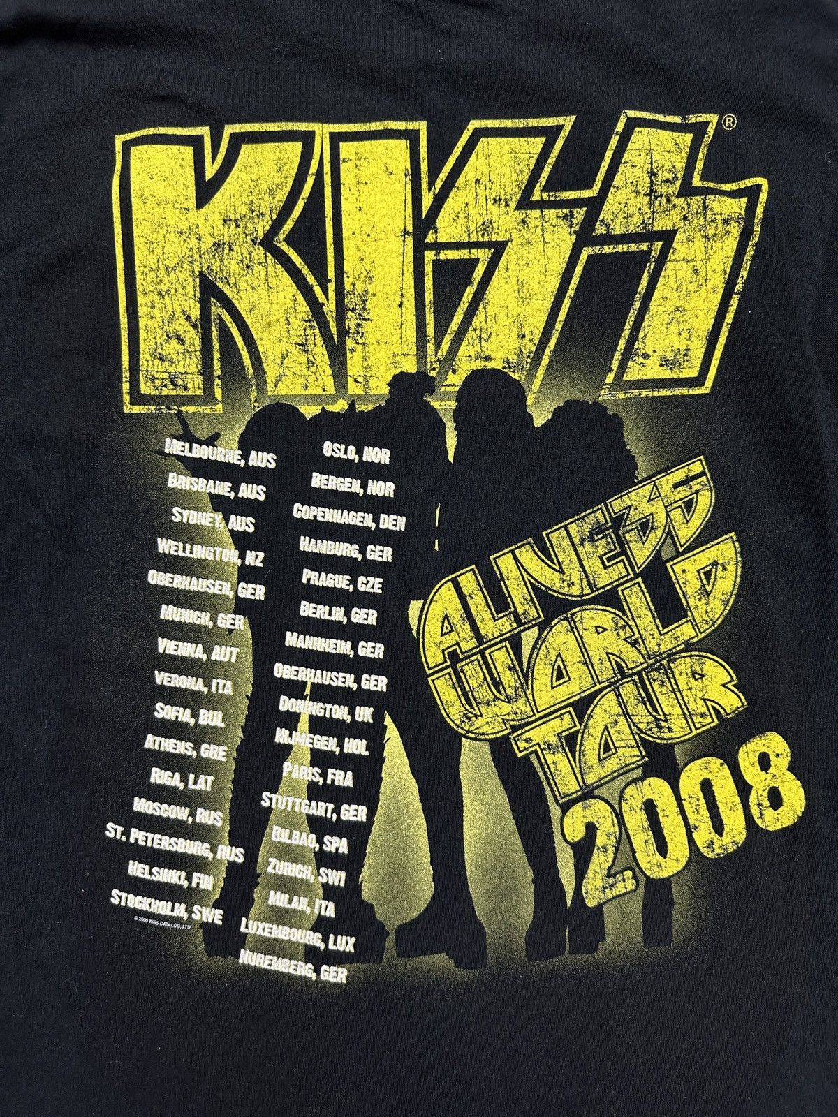 Band Tees 00s Vintage Kiss Alive 35 Living Legends 1973-2008 T-Shirt Size US M / EU 48-50 / 2 - 9 Thumbnail
