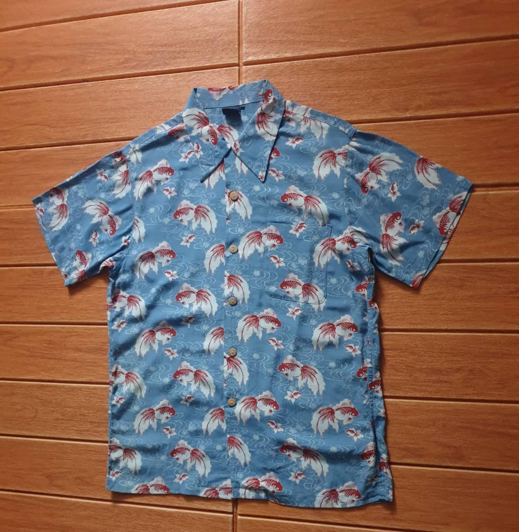 Japanese Brand 💥Gold fish red Japanese harajuku Hawaiian shirt Size US M / EU 48-50 / 2 - 5 Thumbnail