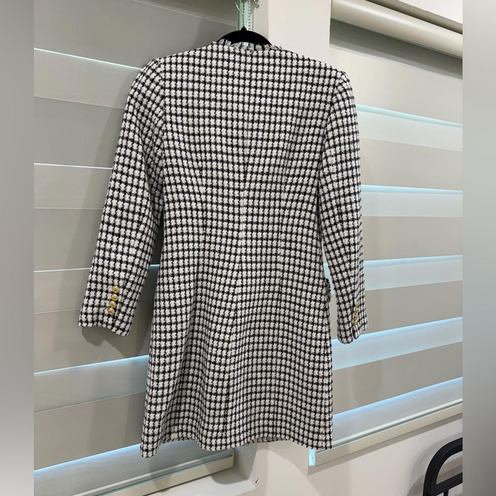 Other 10 Crosby Derek Lam Black and White Houndstooth Dress Size XS / US 0-2 / IT 36-38 - 4 Thumbnail