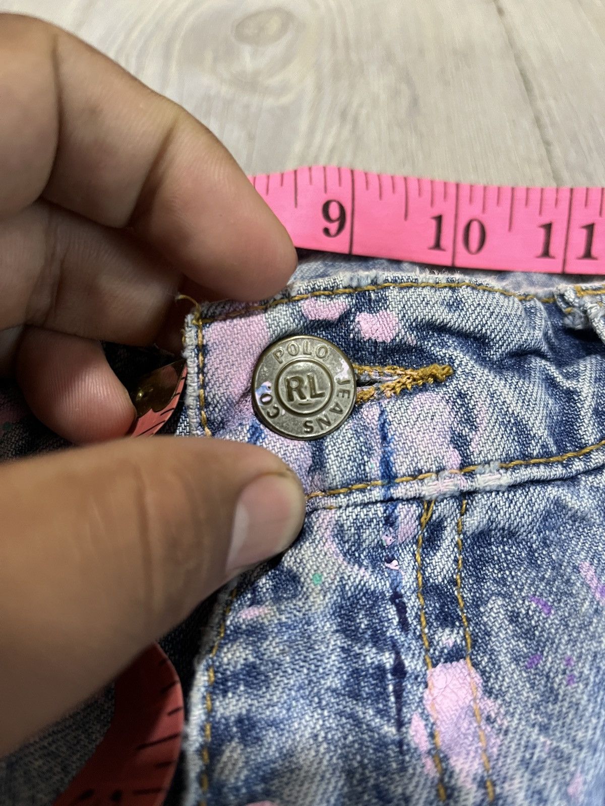 Polo Ralph Lauren Rare Distressed Denim POLO vintage Size US 34 / EU 50 - 7 Thumbnail