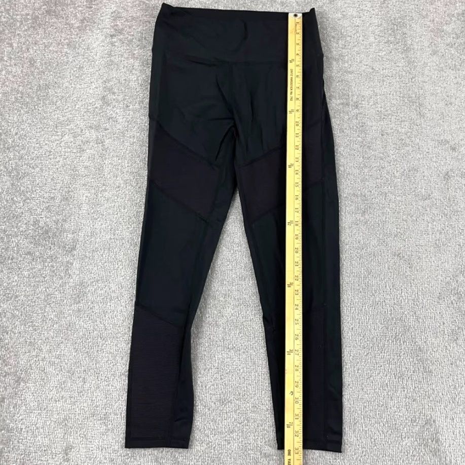 Vintage ZYIA Active Leggings Womens Size 2 GirlS 12 Black 23.5" Cropped Nylon Spandex Gym Yoga Elastic Waist Pockets - Breathable Machine Washable Size 26" / US 2 / IT 38 - 6 Thumbnail