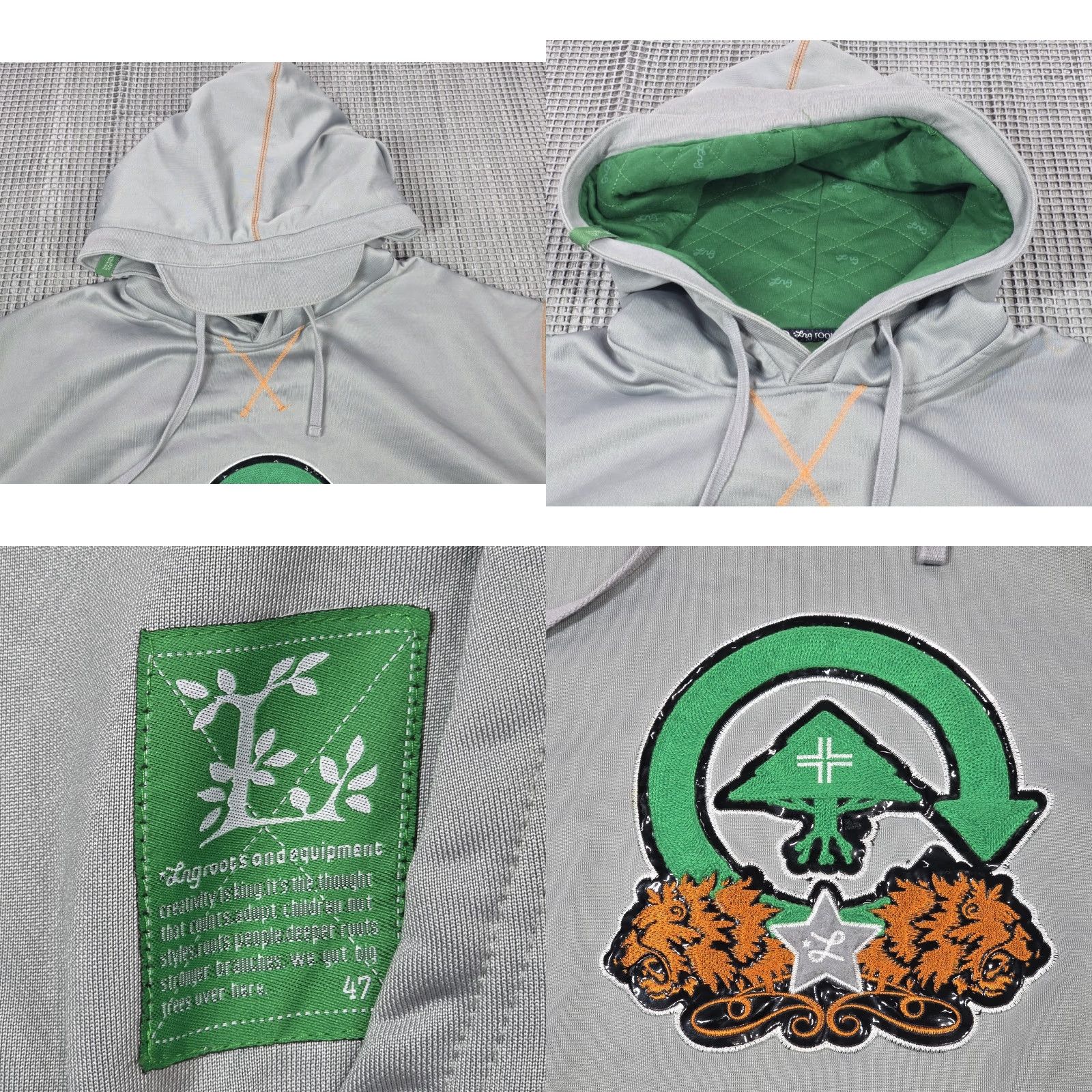 Roots VINTAGE LRG Roots Equipment Hooded Pullover Jacket 4XL Men Gray Knit Lions Rare Size US XXL / EU 58 / 5 - 8 Thumbnail