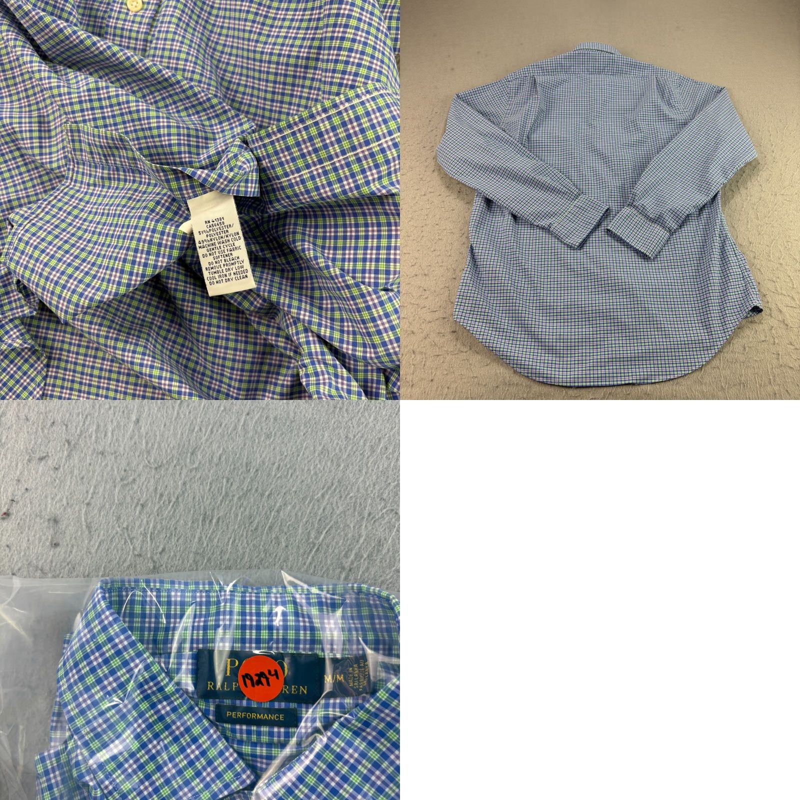 Polo Ralph Lauren Polo Ralph Lauren Performance Shirt Mens M Blue Plaid Button Up Stretch Shirt Size US M / EU 48-50 / 2 - 8 Thumbnail