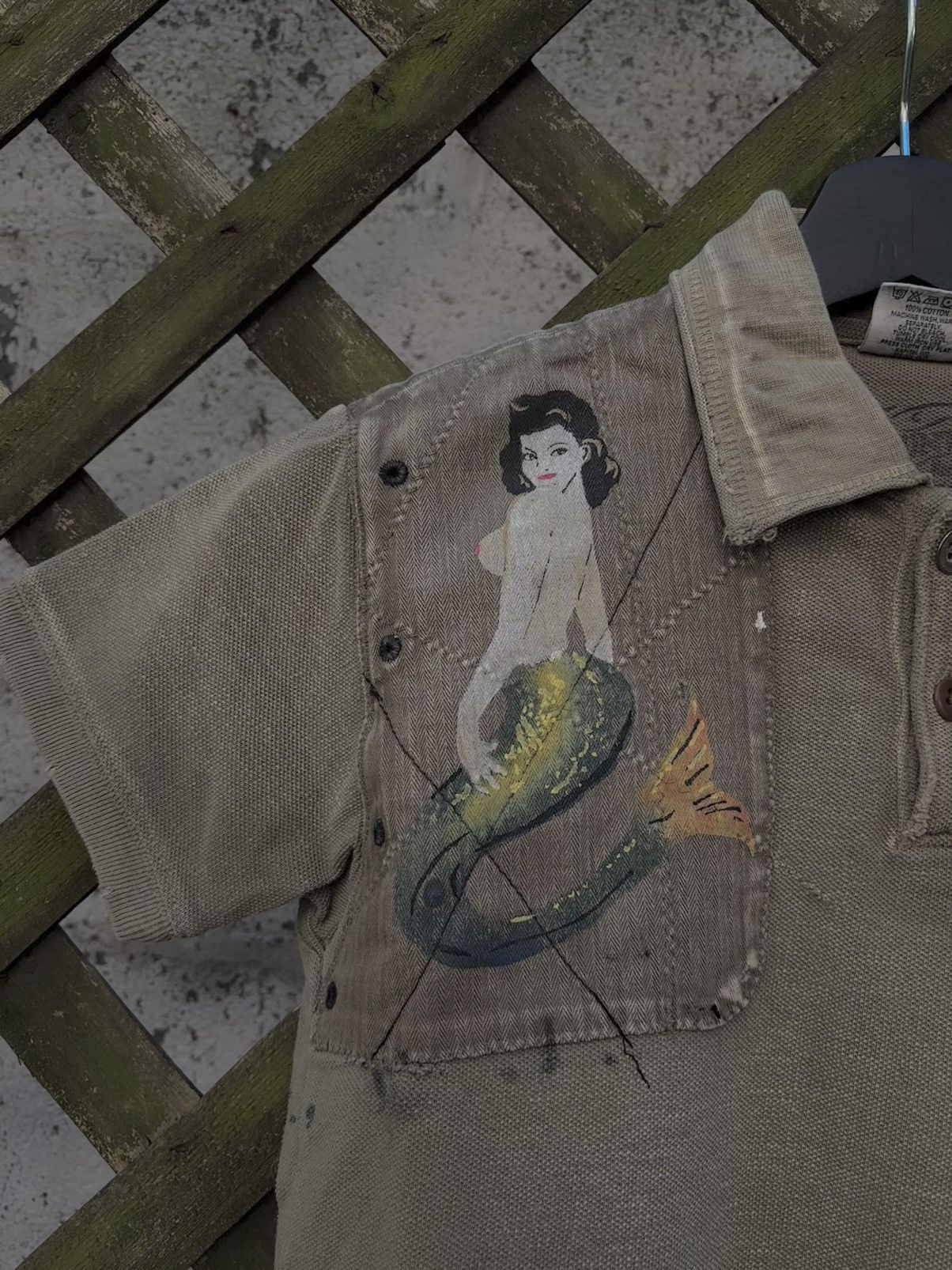 Kapital Kapital Mermaid Painting Patchwork Polo Shirt Size US S / EU 44-46 / 1 - 4 Thumbnail