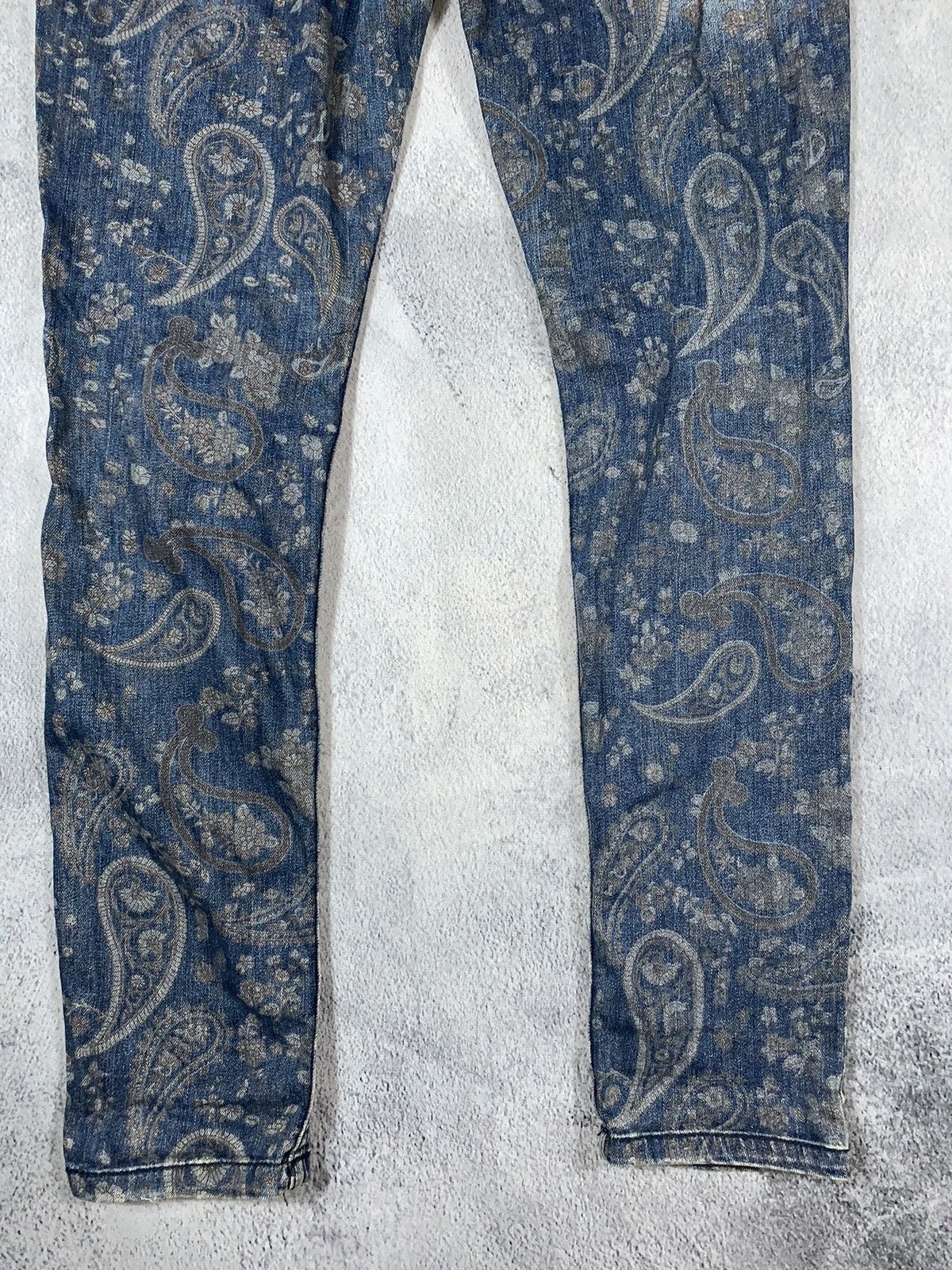 Japanese Brand × Vintage Vintage Y2K Japanese floral denim jeans pants streetwear Size 29" - 3 Thumbnail