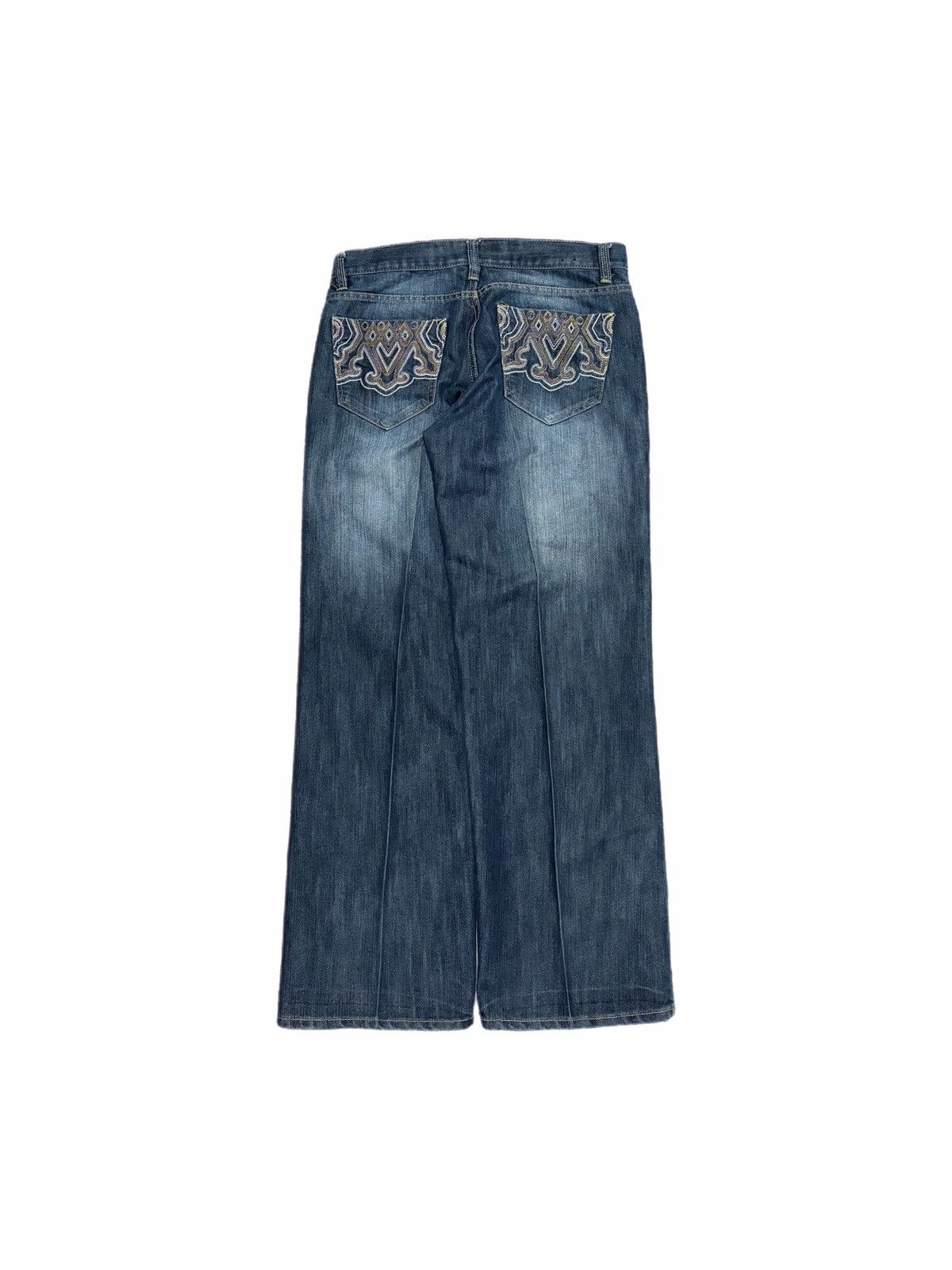 Avirex Avirex Embroidered Pocket Relaxed Fit Jeans Wide Leg Y2K Size US 34 / EU 50 - 1 Thumbnail