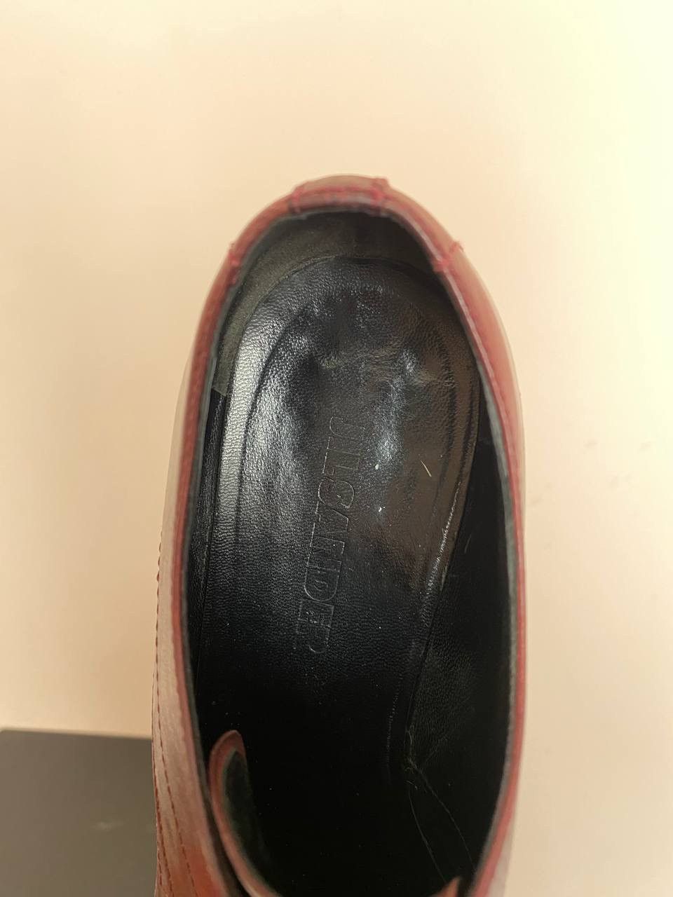Jil Sander Jil Sander Burgundy Leather Derby Shoes Size US 8 / IT 38 - 11 Thumbnail