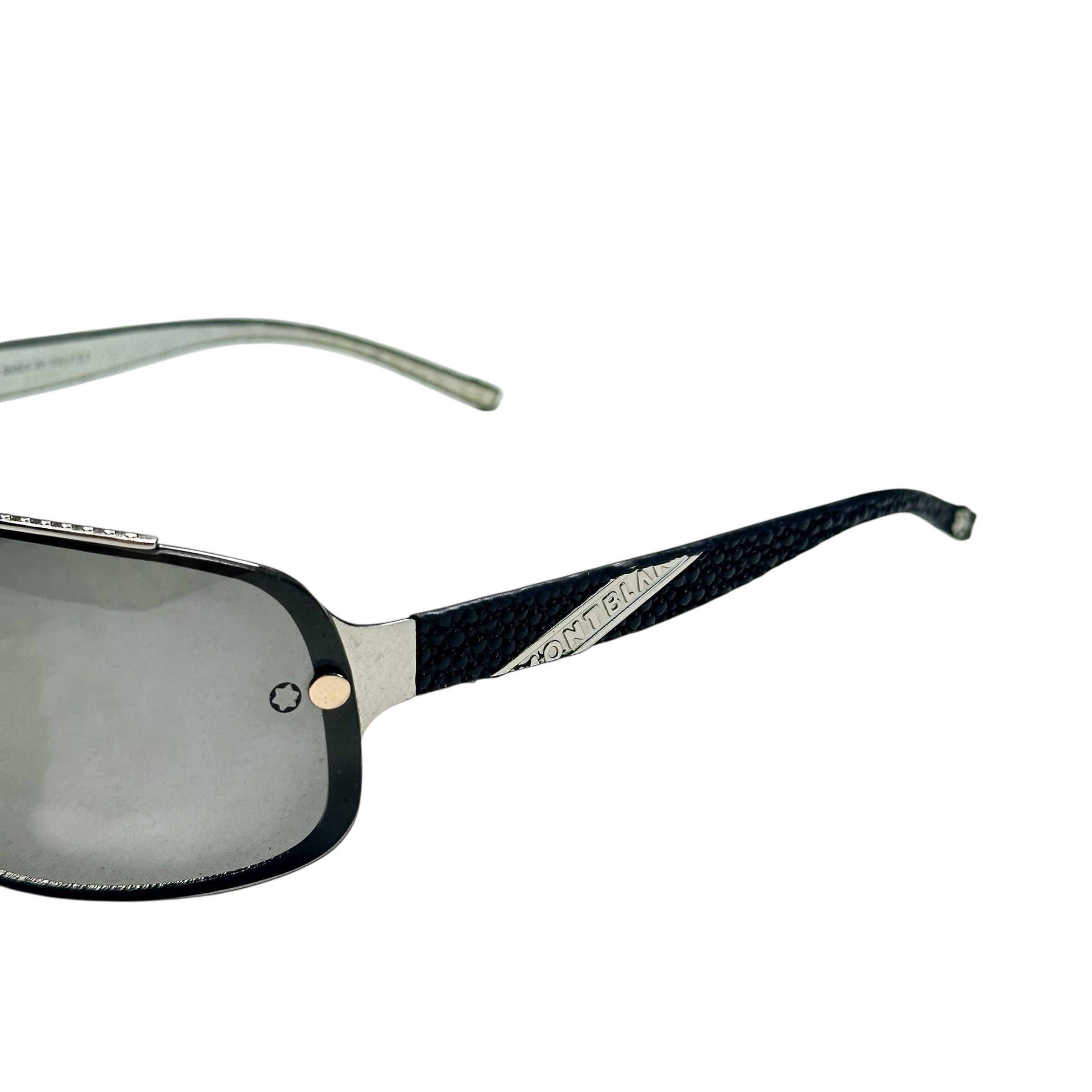 Montblanc Mont Blanc Leather Aviator Sunglasses Size ONE SIZE - 4 Thumbnail