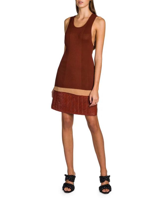 Bottega Veneta o1y0725 Tank Top in Rust/Beige Size XS / US 0-2 / IT 36-38 - 5 Thumbnail