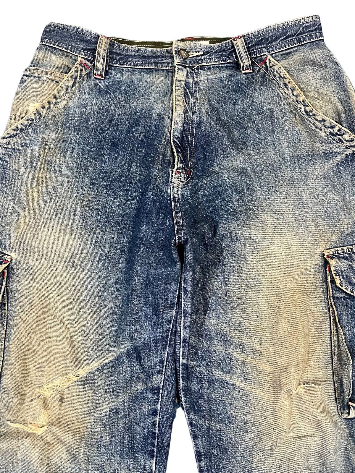 JNCO Vintage Piko Mudwash Baggy Cargo Jnco Style Denim Size US 33 - 2 Thumbnail