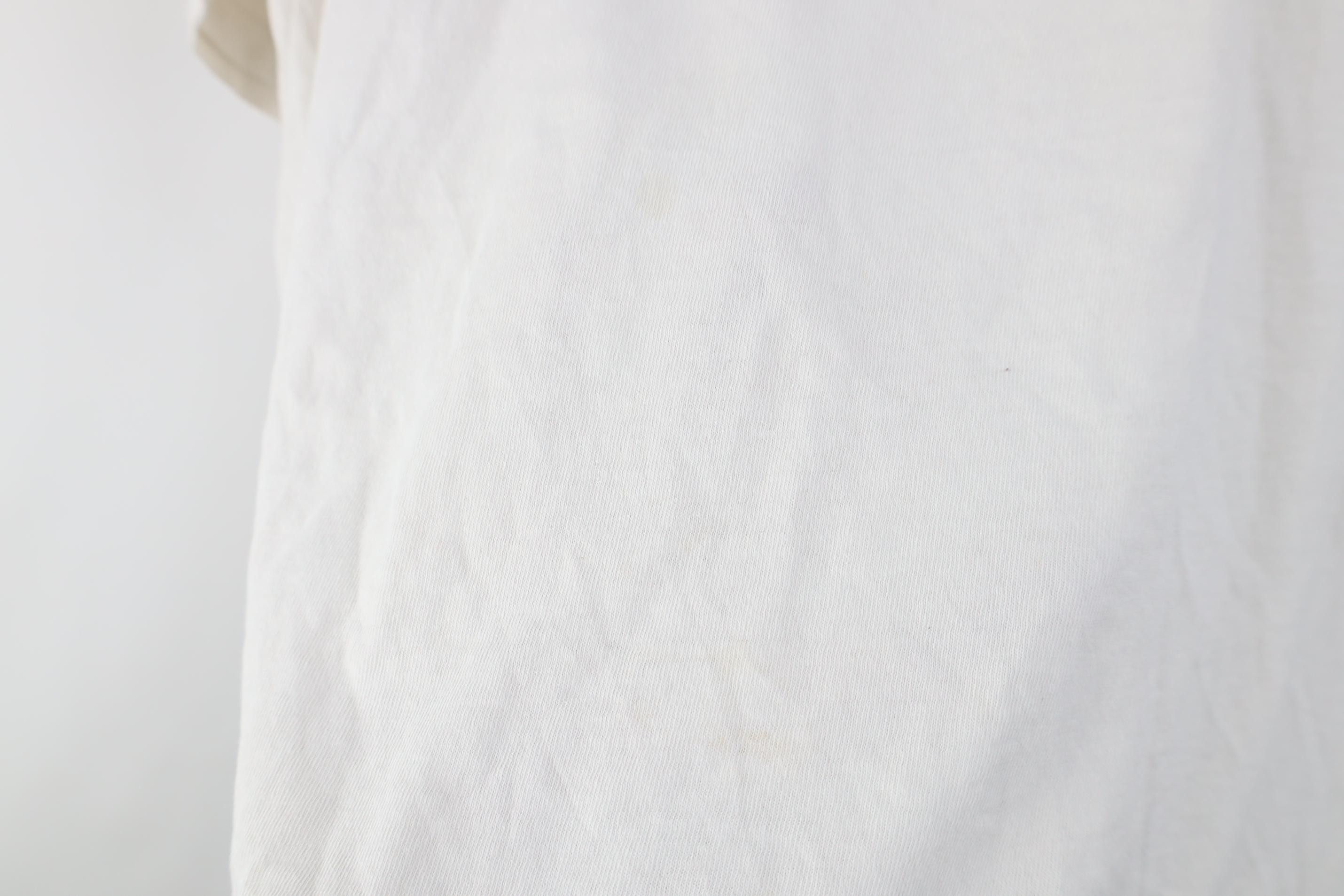 Hanes Vintage 80s 90s Hanes Blank Cotton T-Shirt White USA Size US L / EU 52-54 / 3 - 8 Thumbnail