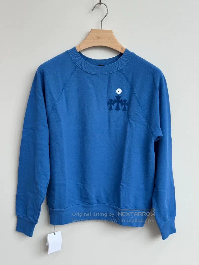 Chrome Hearts CHROME HEARTS Size M Cross flocking logo blue sweater Size US M / EU 48-50 / 2 - 1 Thumbnail