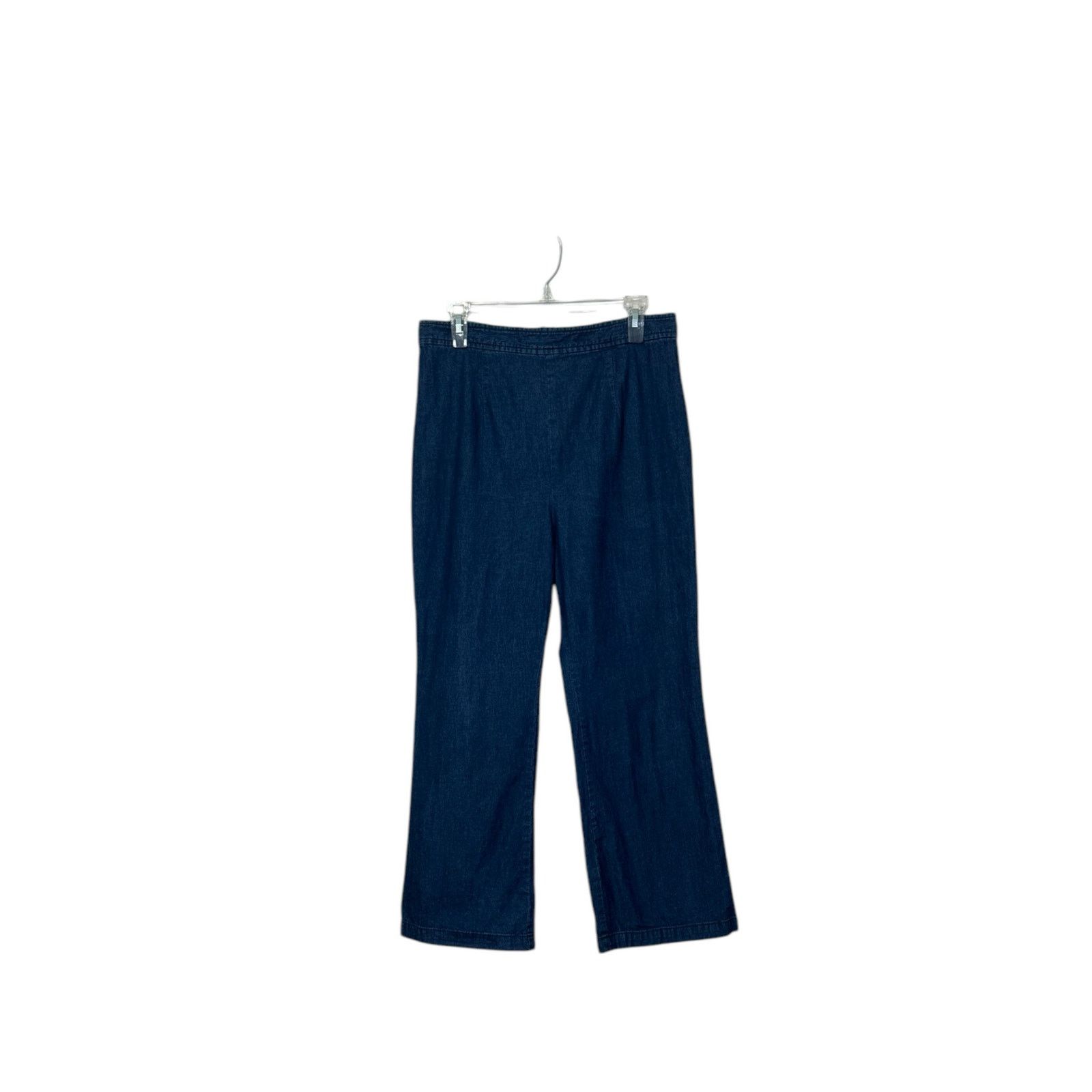 Free People Free People blue flat front wide legs jeans size 10 Size 32" / US 10 / IT 46 - 8 Thumbnail