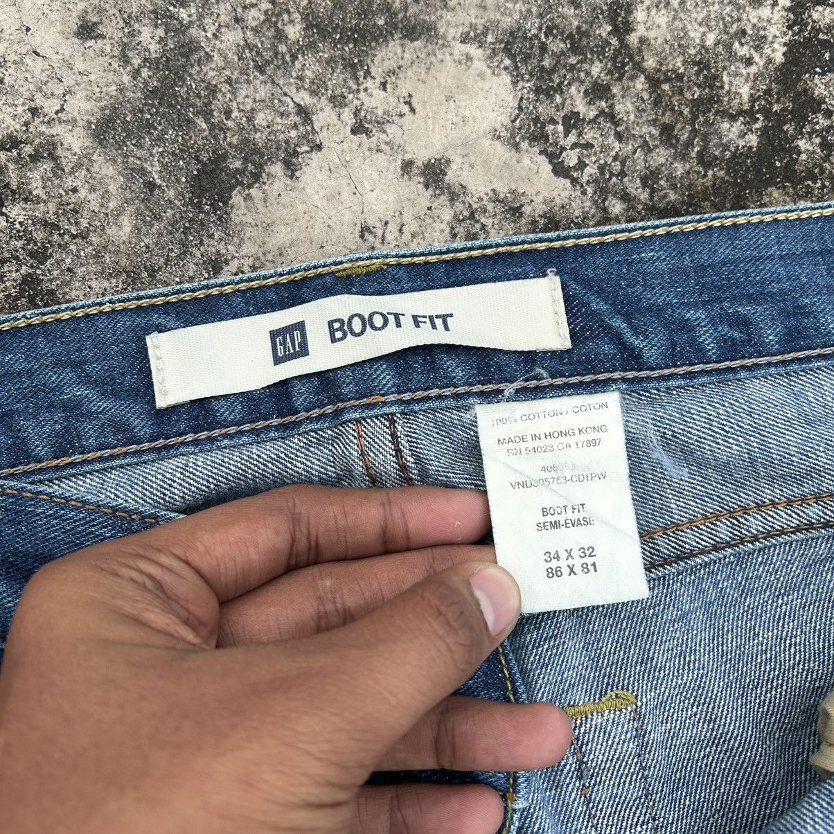 Japanese Brand Vintage 90s GAP BOOT FIT Blue Jeans Distressed Size US 36 / EU 52 - 6 Thumbnail