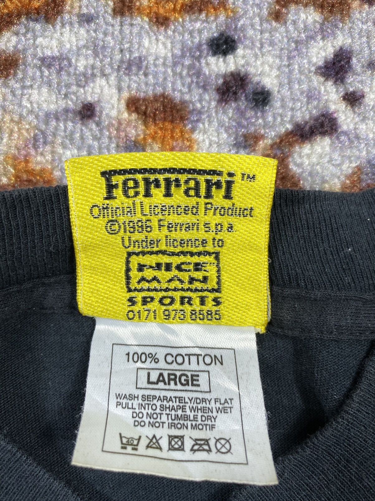 Ferrari × Vintage “RARE” Vintage Logo 1996 Ferrari By Niceman tee Size US L / EU 52-54 / 3 - 7 Thumbnail