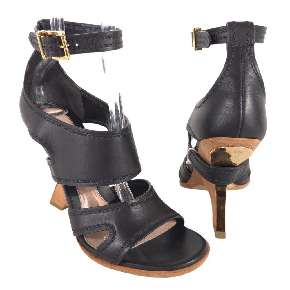 Alexander McQueen Alexander McQueen Sculptural Wood Wedge Sandals US 8 EU 38 Size US 8 / IT 38 - 1 Thumbnail