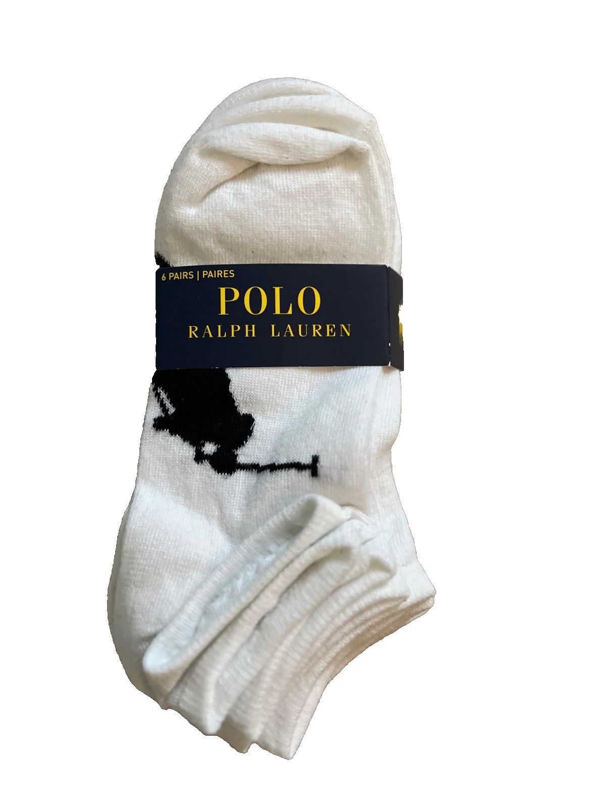 Polo Ralph Lauren POLO Ralph Lauren 6-pack Socks White Black Pony Size ONE SIZE - 1 Preview