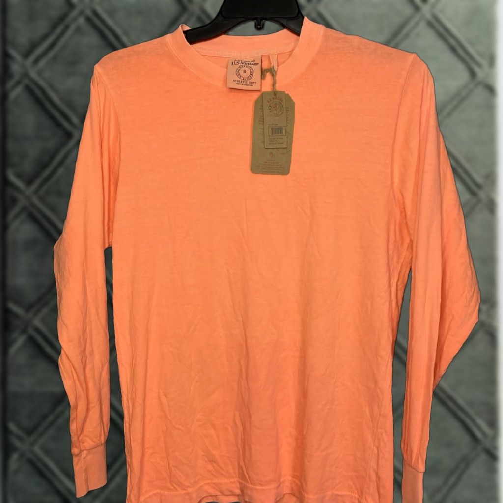 Mango US Vintage Brand Long Sleeve Blank Shirt Mens S Orange Dead Stock Flaw Mango 90s Vintage Shirts Size US S / EU 44-46 / 1 - 1 Thumbnail