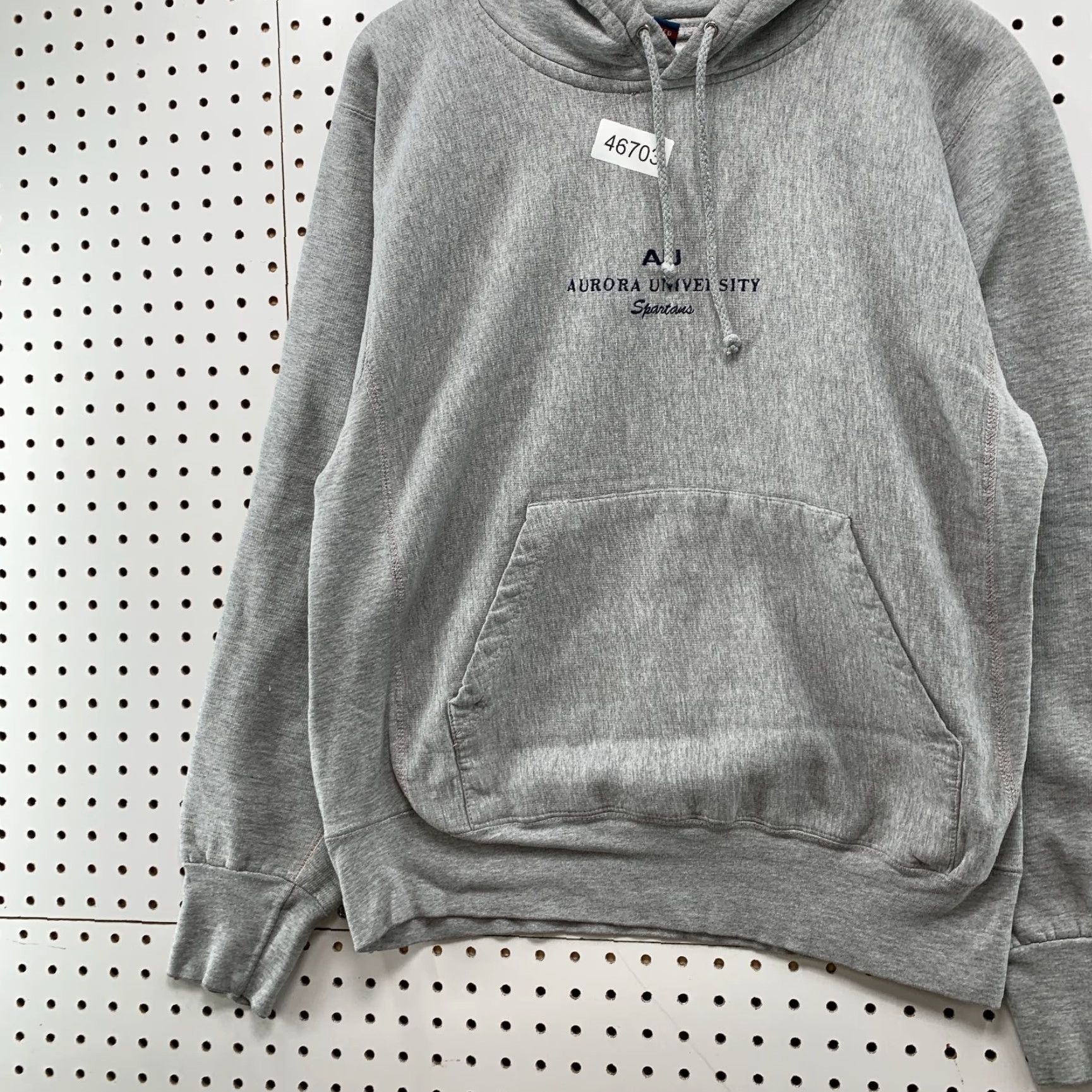 Vintage VINTAGE Aurora University Spartans Hoodie Sweatshirt Mens Medium Hooded Gray Pro Weave Size US M / EU 48-50 / 2 - 5 Thumbnail