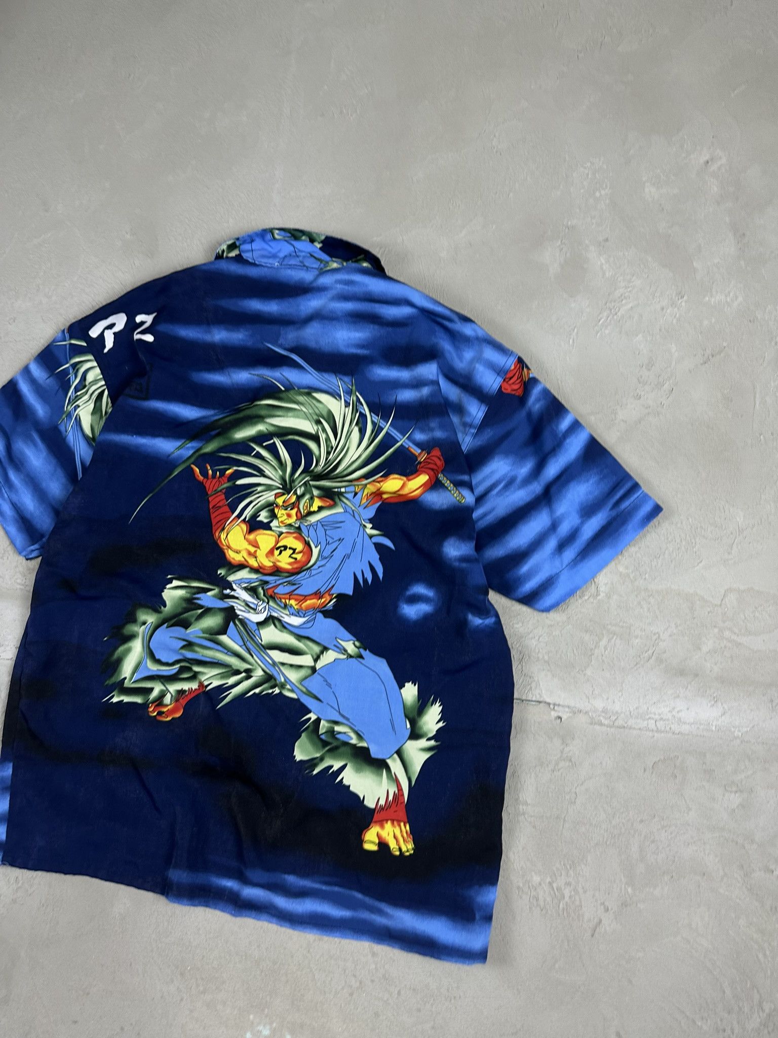 Japanese Brand Crazy Vintage Y2k Japanese Samurai Button Up Shirt Size US M / EU 48-50 / 2 - 11 Thumbnail
