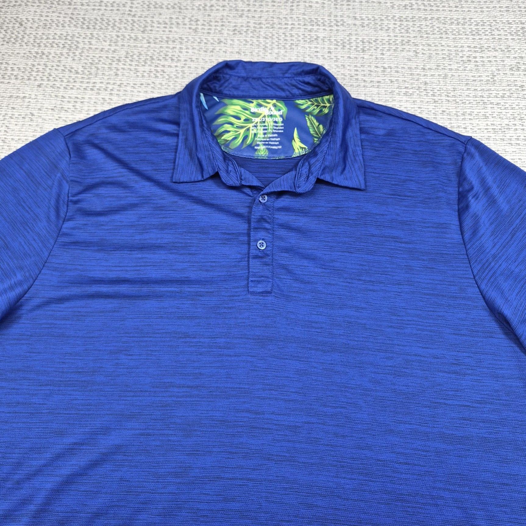 Vintage Birdie Bound Polo Shirt Mens 3XL Blue Stretch Solid Knit Tech Shirt Polo Mens 3XL Blue Size US XXL / EU 58 / 5 - 4 Thumbnail