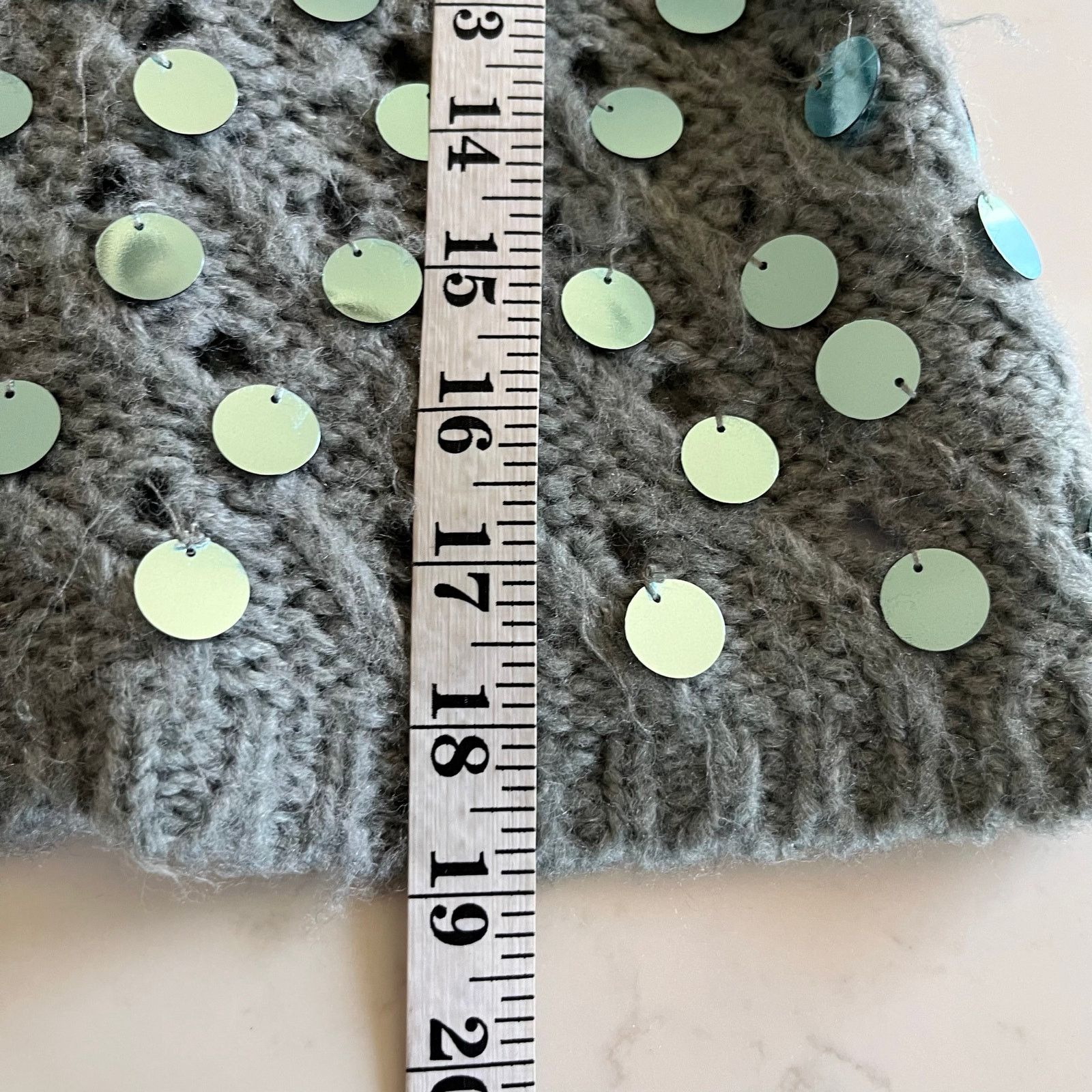 Zara Zara Green Sequined Crewneck Knit Pullover Sweater Size L / US 10 / IT 46 - 5 Thumbnail