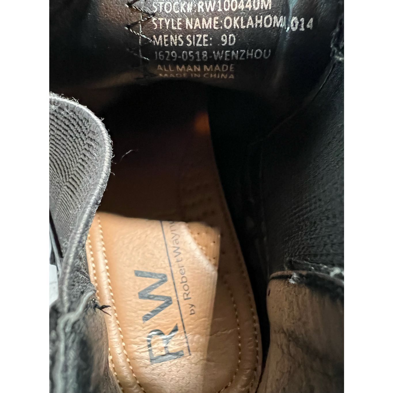Robert Wayne Robert Wayne Oklahoma Men's Black Leather Chelsea Boots Size Size US 9 / EU 42 - 6 Thumbnail