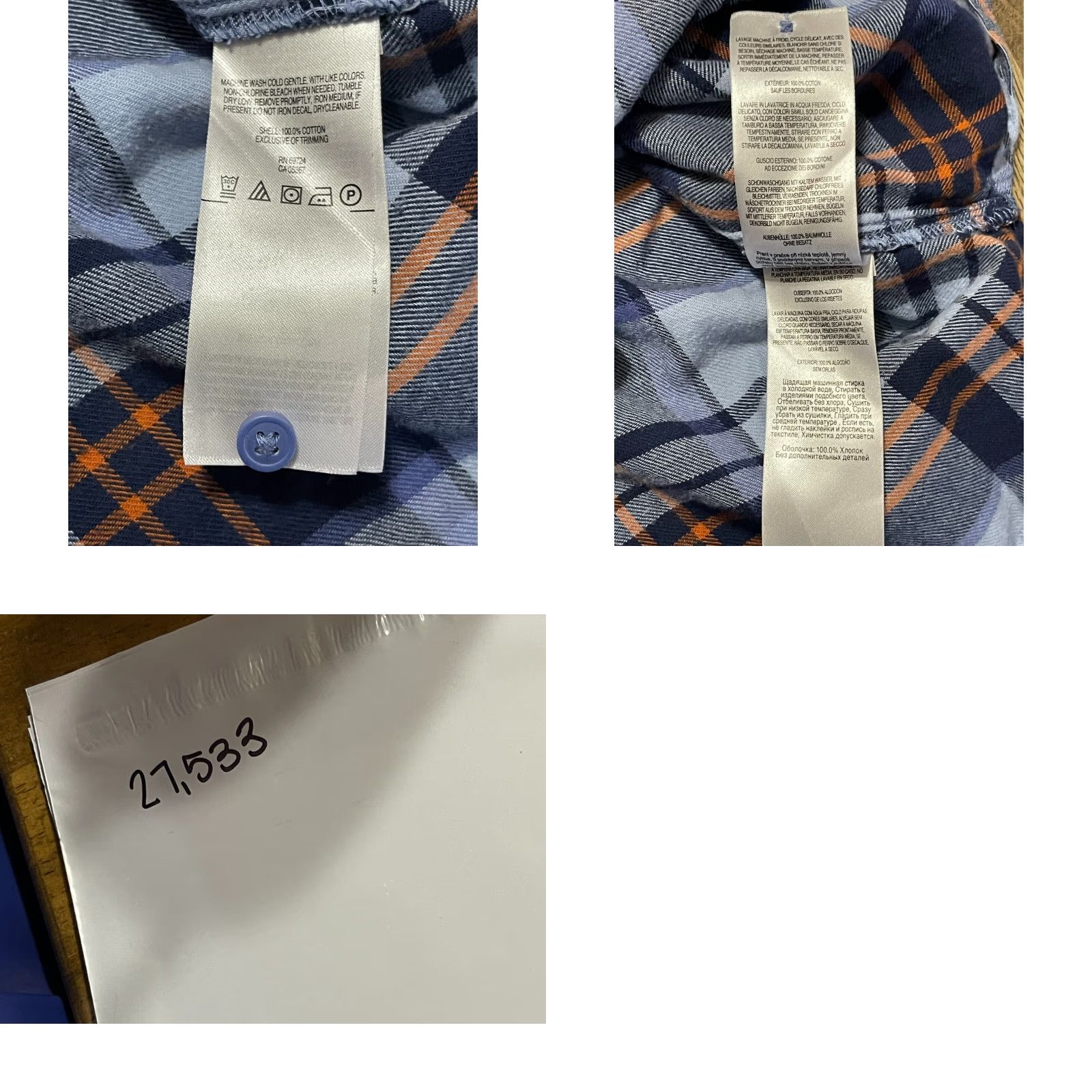Vintage Columbia Shirt, Women's Size Large, Plaid, Button-Up, Long Sleeve, Orange, Blue, Casual, Fall, Spring, Summer, Regular Fit, Womens, Colu m bia Shirt Size L / US 10 / IT 46 - 8 Thumbnail