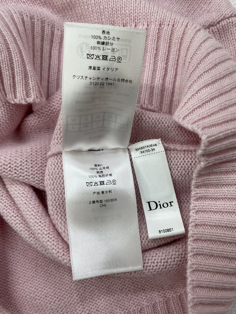 Dior Dior 26 new pink cashmere sweater long sleeves Size XXS / US 00 / IT 34 - 6 Thumbnail