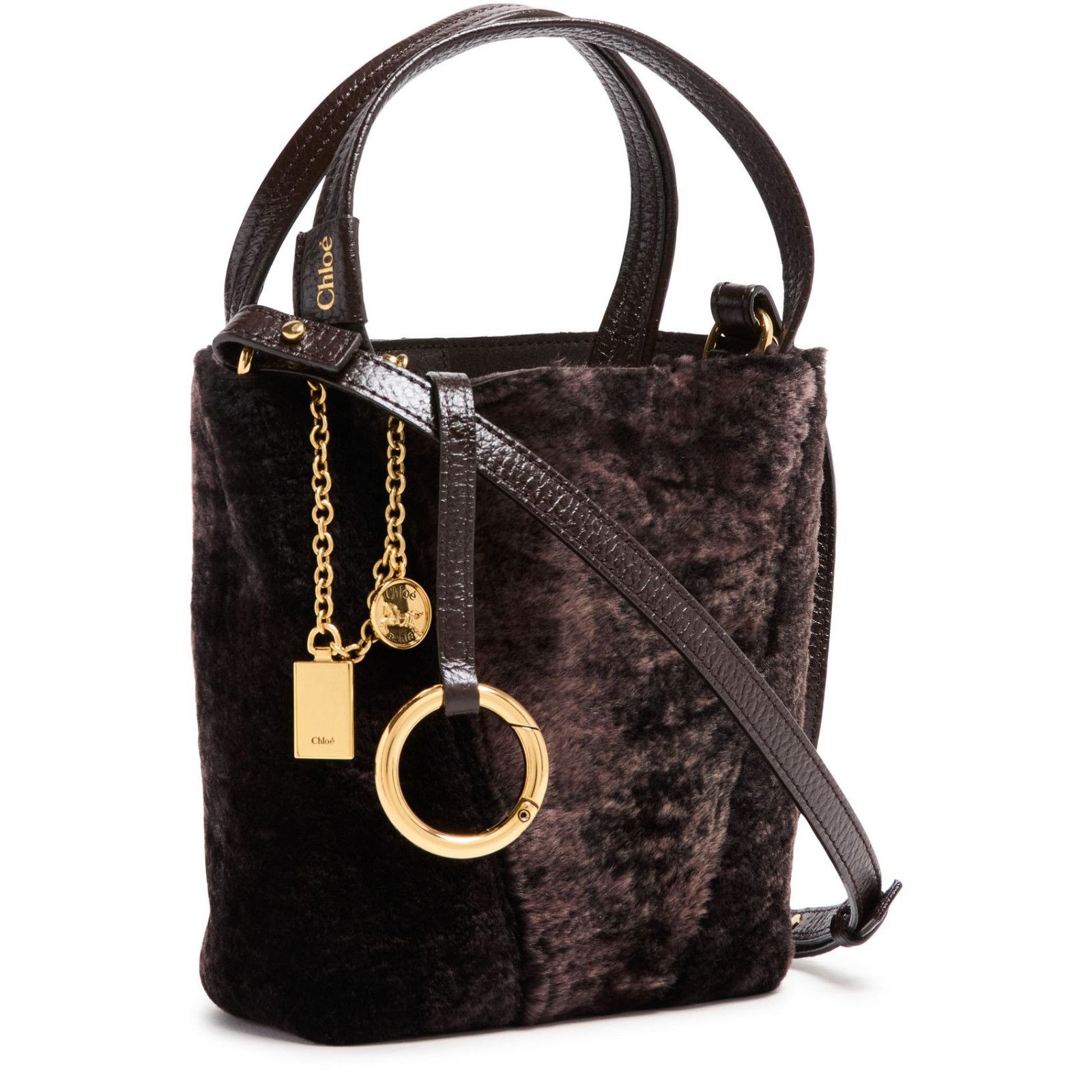 Chloe Chloe Spin Brown Shearling Tote Bag New & Authentic Size ONE SIZE - 2 Thumbnail