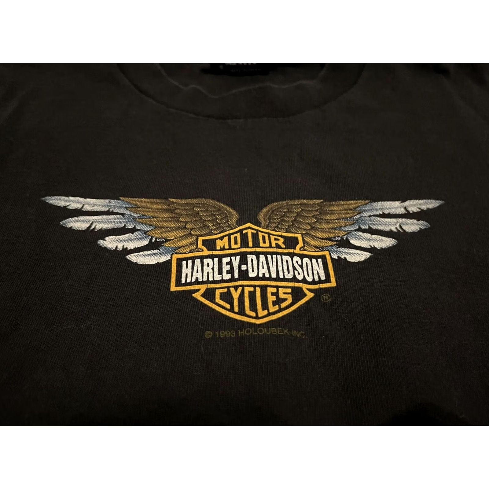 Harley Davidson VINTAGE Harley-Davidson Shirt Mens Crew Neck Short Sleeve Black 1993 USA Medium Size US M / EU 48-50 / 2 - 4 Thumbnail