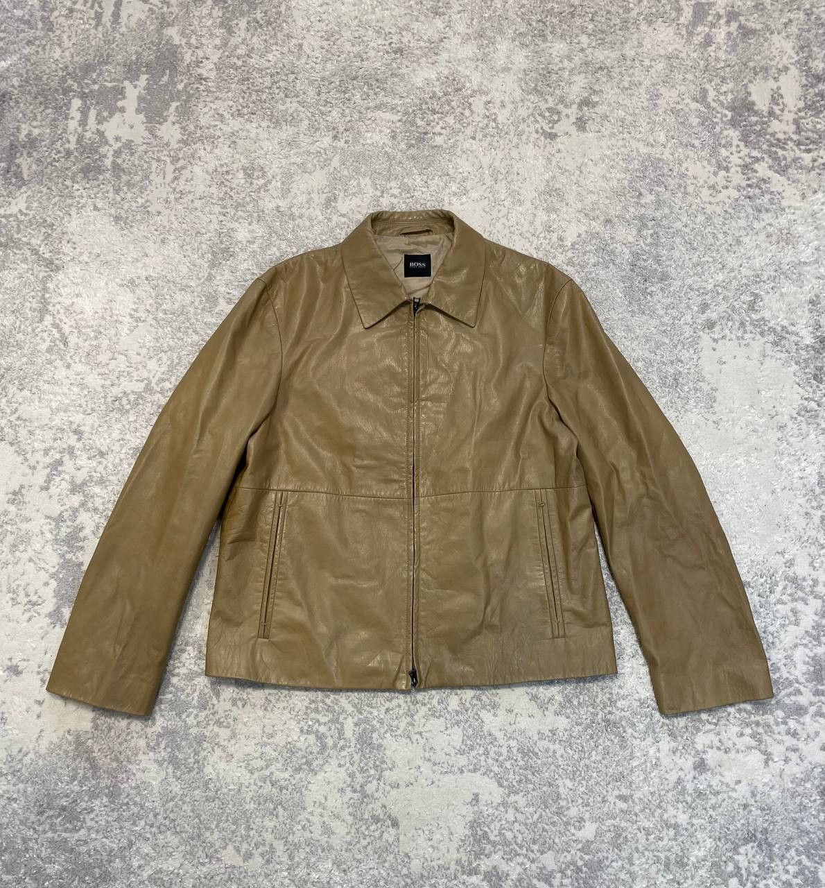 Hugo Boss Vintage Hugo Boss BOSS CLAURO Men's Calfskin Leather Jacket Size US L / EU 52-54 / 3 - 1 Thumbnail