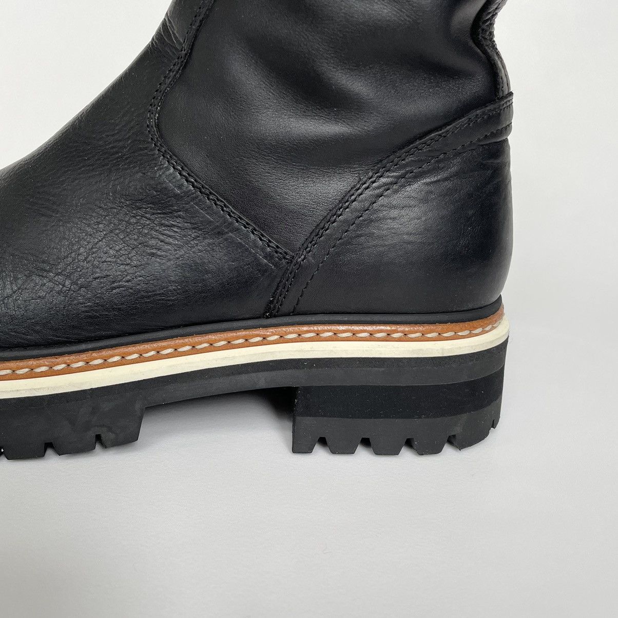 Ann Demeulemeester Black Leather ‘Tucson’ Combat Boots Size US 10 / IT 40 - 7 Thumbnail